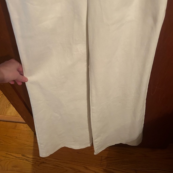 Denim by Jealous Tomato, White Denim, wide leg jumpsuit, size small. - Picture 5 of 6